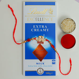 Designer Bhai Rakhi with Lindt Chocolate - For Canada